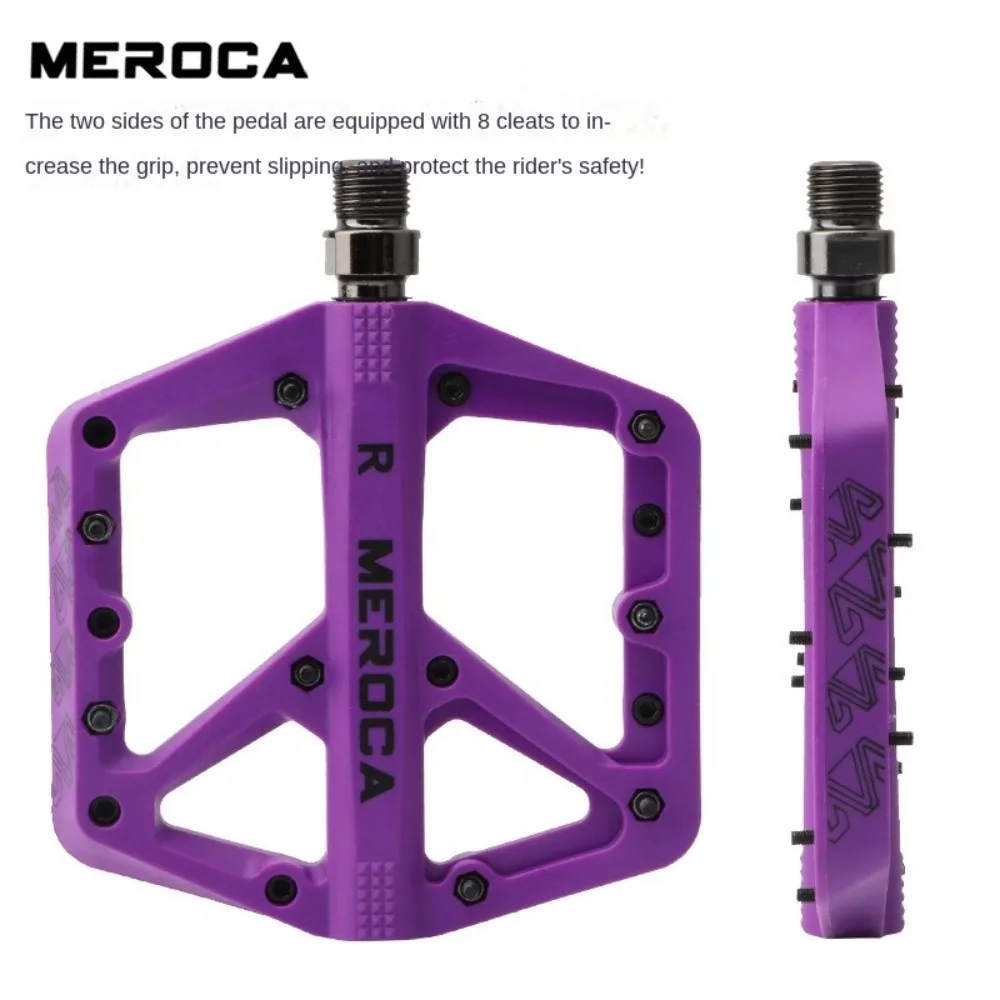 

Durable MEROCA Bicycle Pedals Seal Bearings Nylon Bike Pedals Ultralight Widened Bicycle Platform Pedal Mountain Road Bike