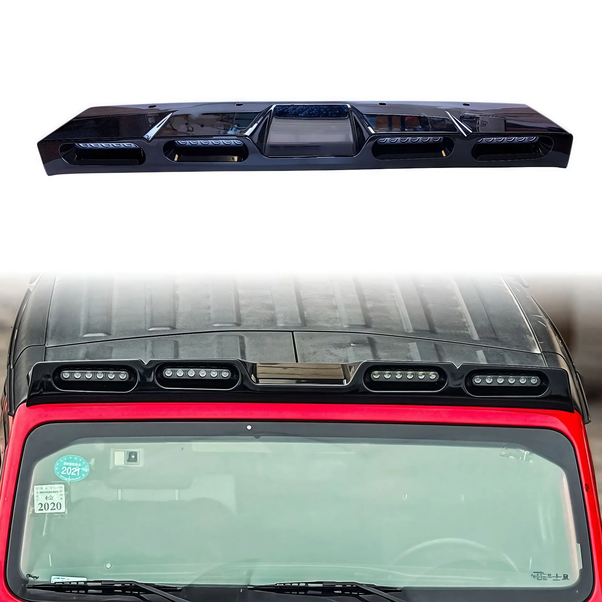 LED Top Mounted Lights For 18-24 Jeep JL Wrangler & Gladiator - 4-Eye Design / Roof Searchlights