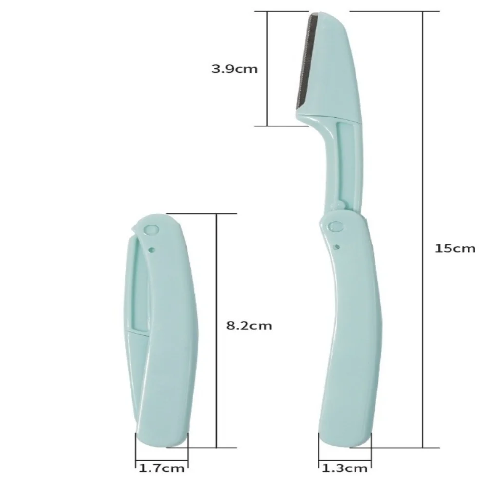 Professional ปลอดภัยพับ Dermaplaning เครื่องมือสําหรับใบหน้า 3 ชิ้นชุดแบบพกพา Anti-Scratch มีดโกน Eyebrow Trimmer ความงาม Routine