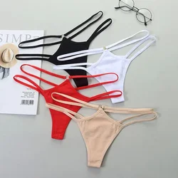 Yiailing-Culotte Ajourée à Bretelles Fines pour Femme, String Sexy, Lingerie Douce, Taille Basse, String Respirant, Sous-Vêtements Féminins, Slip Solide