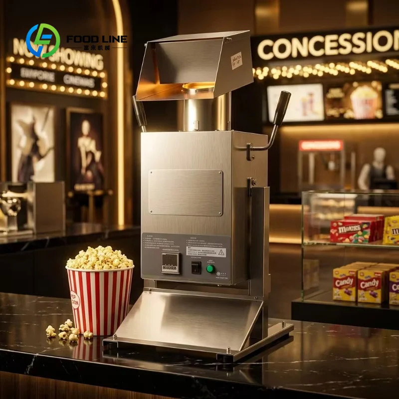 Customized Professional Hot Air Popcorn Machine  Large Capacity Fully Automatic Commercial Popcorn Popper for Cinema & Shop