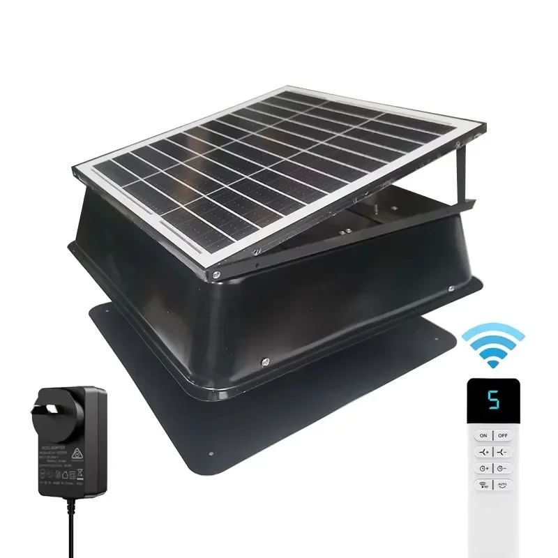 Remote Control Solar Industrial Heat Exhaust Roof Ventilation Workshop Roof Exhaust Fan Indoor Cooling Cooler
