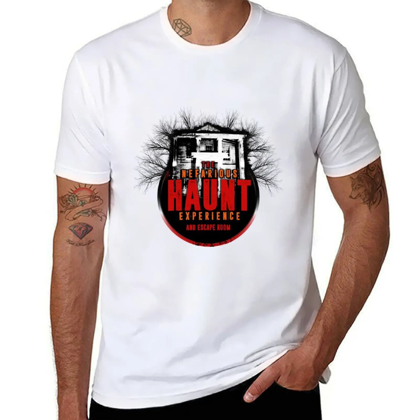 

Haunt logo T-Shirt t shirts cotton 100% t shirts for man graphic funny T-Shirt