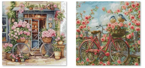 

Рождественские наборы для вышивки крестом, наборы для рукоделия, поделки для шитья на холсте своими руками, ароматная вышивка, садовый велосипед 43-43