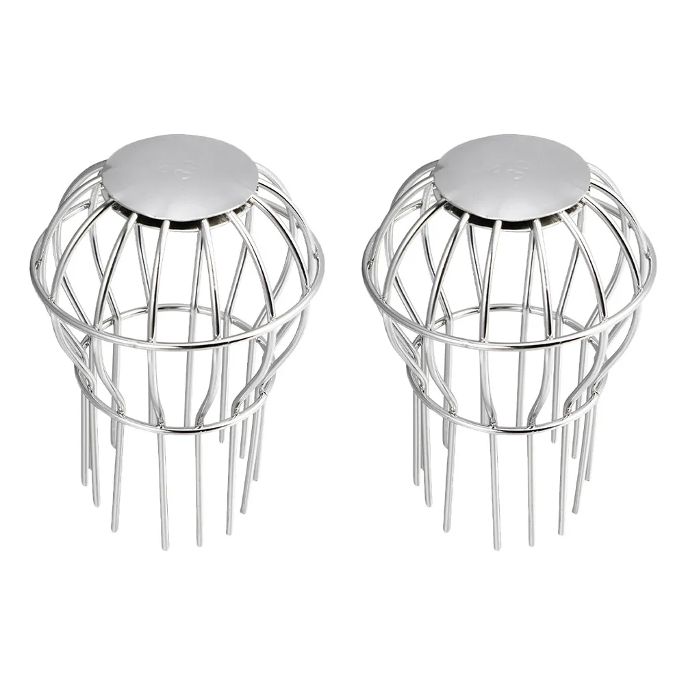 Roof Drain Strainers 2 Pack Stainless Steel Anti Clog Covers for Balcony Garden Gutter Downspout Debris Guard