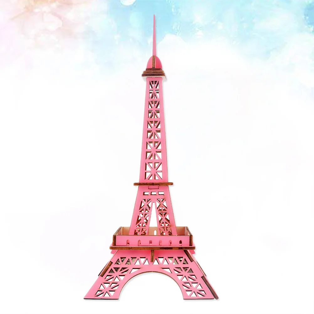 3D 나무 에펠탑 퍼즐 레드 어린이를 위한 나만의 교육용 게임 만들기 손과 눈의 협응력 향상 훈련