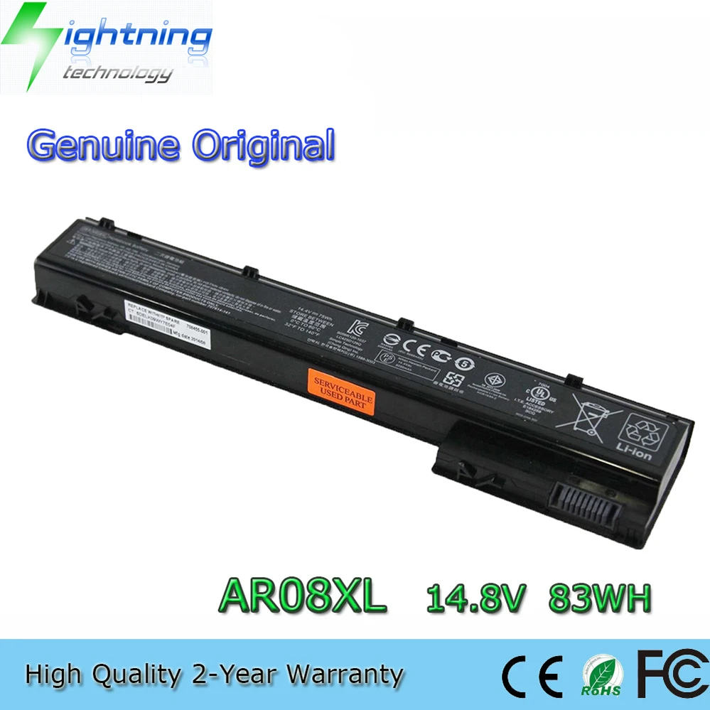 Batería genuina para ordenador portátil AR08 de 14,8 V 83Wh para HP ZBook 15 17 G1 G2 707615-141 AR08XL HSTNN-IB4H HSTNN-IB4I 707615-141