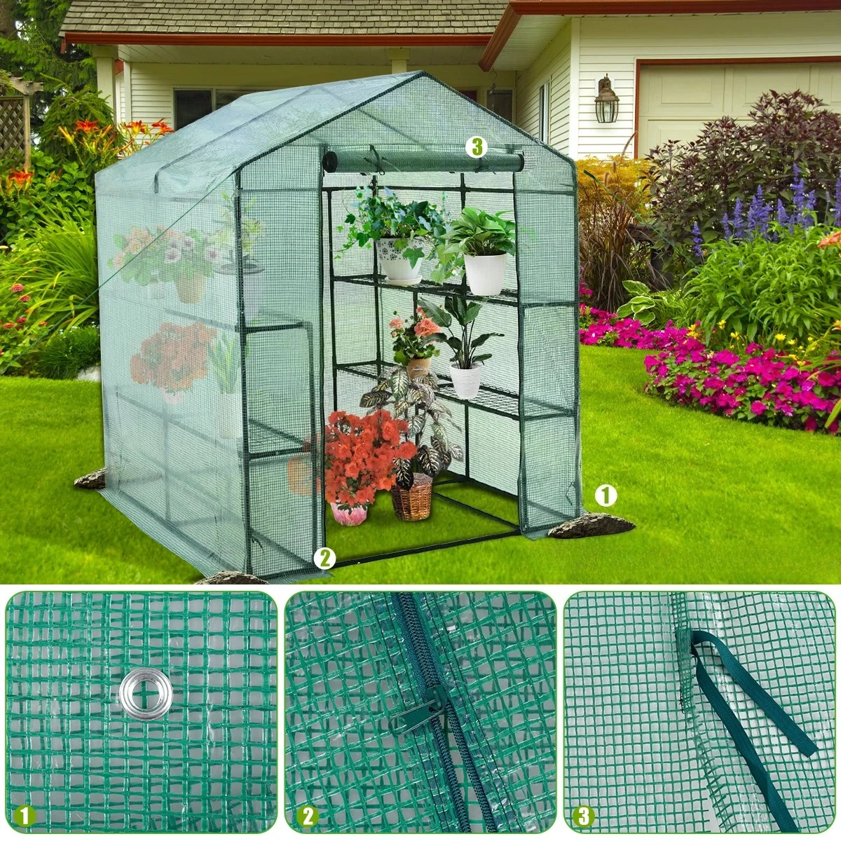 Serre extérieures froid givré coupe-vent serre pratique couverture de serre plante de jardinage housse de protection pour salle de fleurs