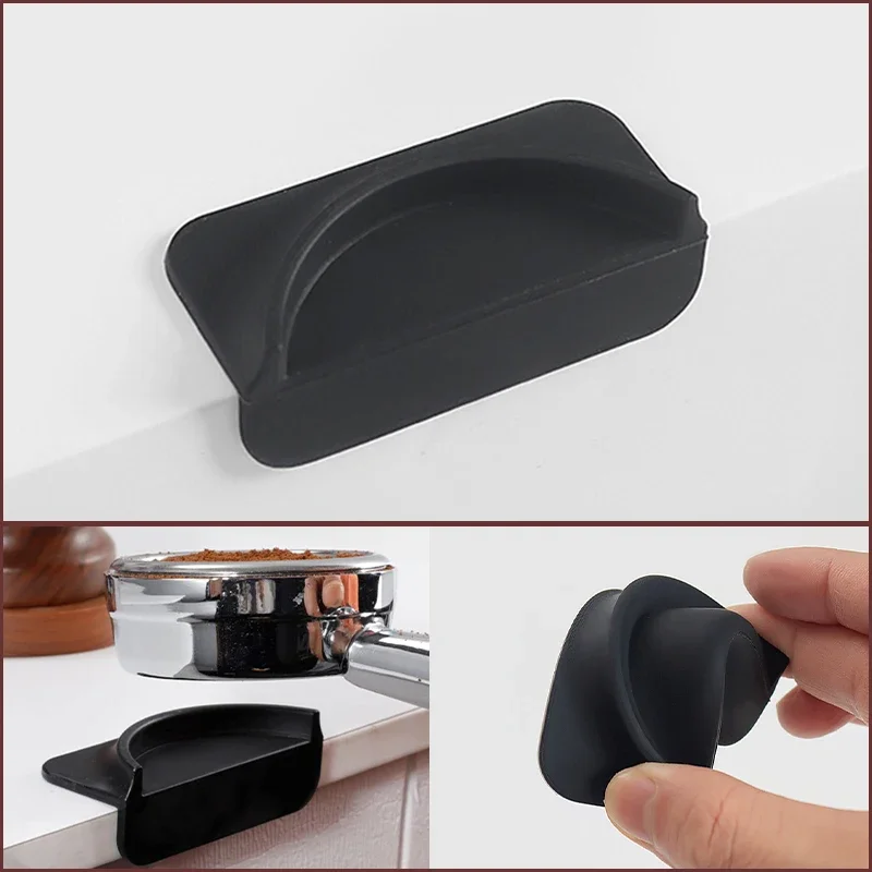 Silicone Espresso Coffee Tampers Mat Non-slip Espresso Coffee Tamping Rest Holder Corner Edge Pad for Office Bar Coffee Shop