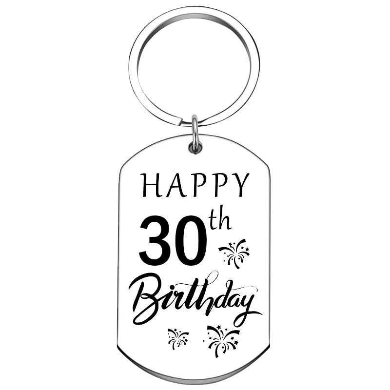 60th Birthday Gifts keychains pendant for Women man, Female happy birthday Key chain for Her Teen Girl