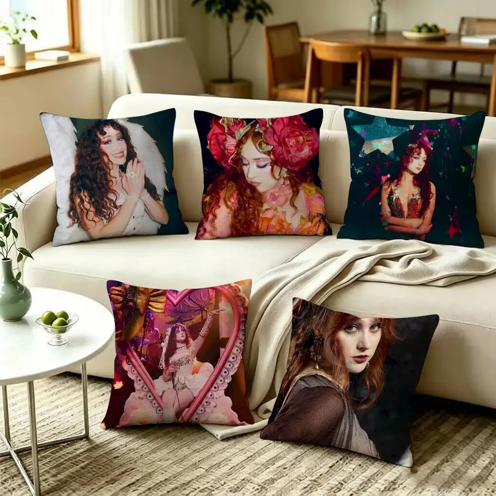 C-Chappell R-Roan  Square Double-Sided Printed Pillow Case Sofa Cushion Cover Bedroom Bedside Decor