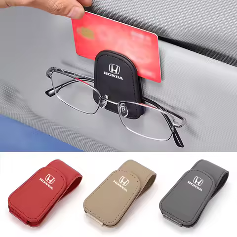 Car Glasses Sun Visor Box Auto Sunglasses Clip Card Accessories For Honda Civic Accord Fit Jazz CRV BRV HRV Insight Pilot