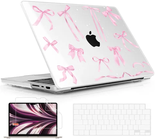 Funda rígida con flor de cristal para MacBook M4 2024 M1 M2 Air 13 A2681 A2337 Air15 A2941 2023 Pro A2779 A2780 Retina 12 pulgadas A1534