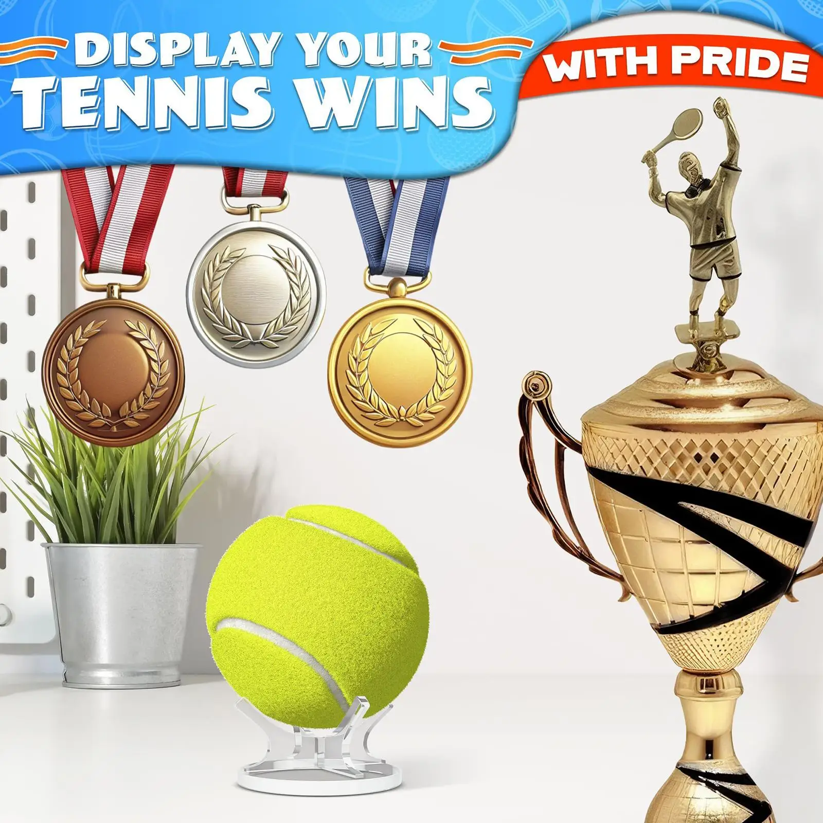 حامل عرض البيسبول للحماية الشفافة من الأكريليك المزخرف لكرات الجولف وكرة البيسبول والتنس