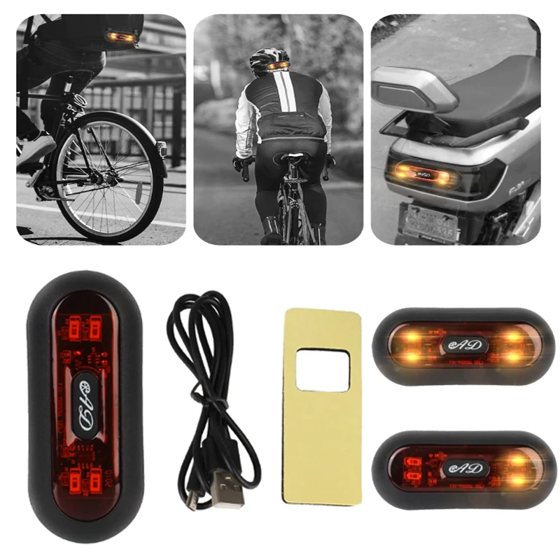 

Motorbike Helmet Warning Light LED Burst Flash Night Riding Tail Light Rechargeable Waterproof One Button Switch Multiple Modes