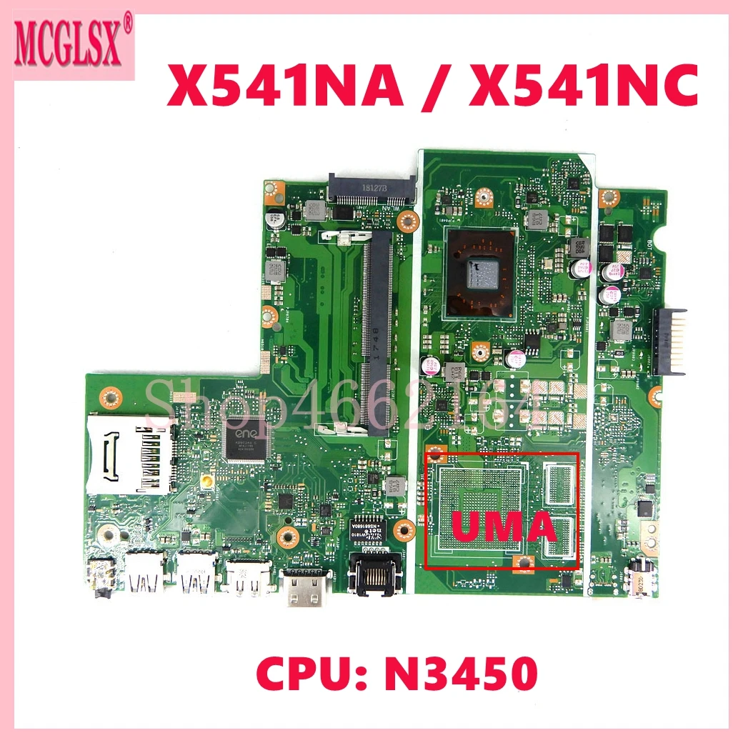 X541NC with N3450 CPU Motherboard For ASUS X541NA A541NA A541NC R541N F541N Laptop Mainboard 100% Tested OK