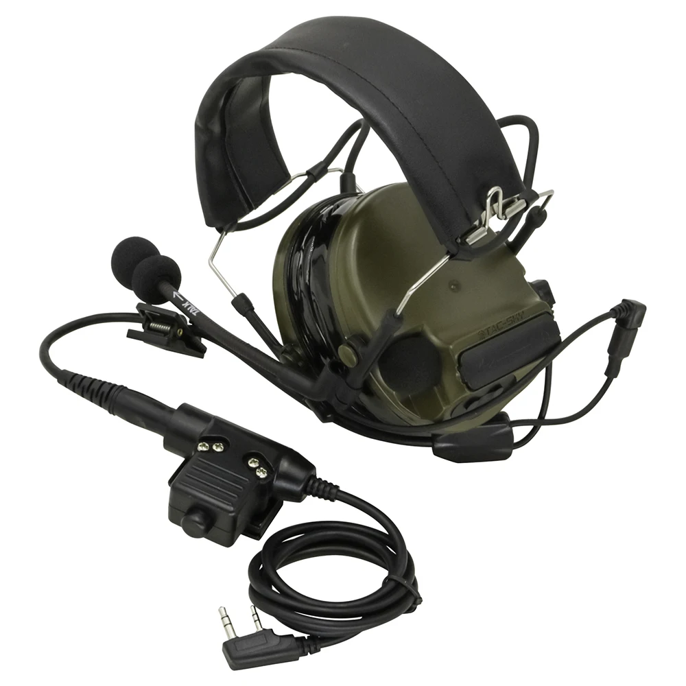 Casque Tactique PTT U94 - Compatible Kenwood ICOM Midland Motorola - Neuf
