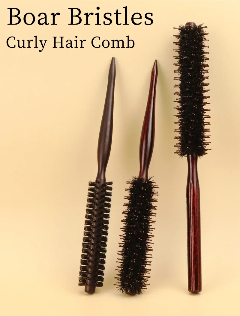 

1pc professional anti-static curly hair comb bristle curling brush hair styling hair curling comb Special for real hair wigs