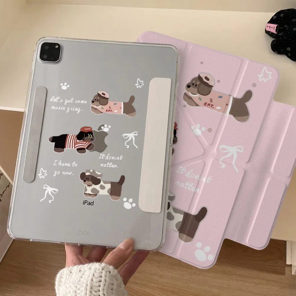 Puppy Pen Slot Magnetic Buckle Detachable Tablet Case For iPad Mini6 9.7 10.2 10.5 10.9 11 12.9 13in Pro Air 2024 2025 Cover