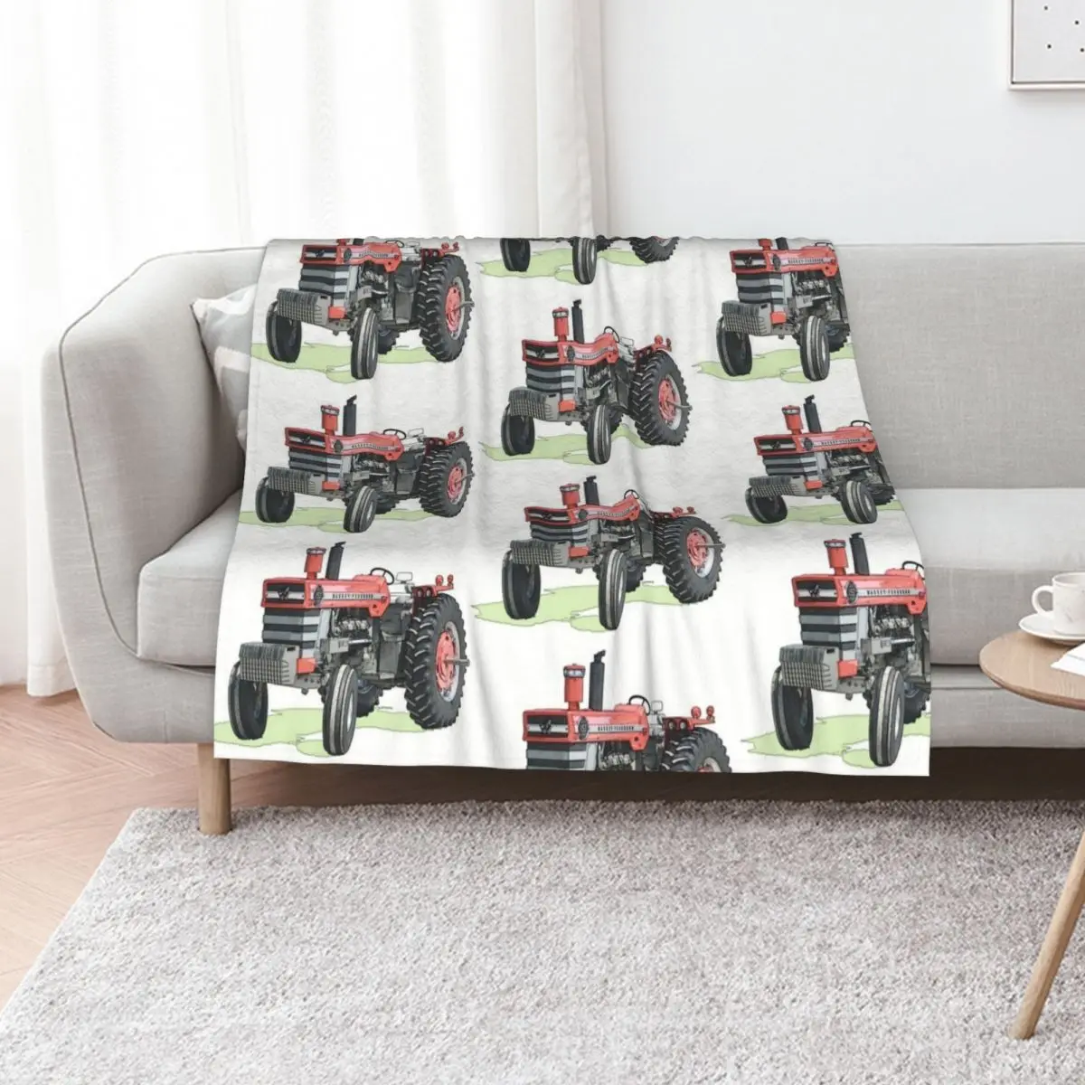 Massey Ferguson 1150 tractor pencil drawing Throw Blanket Thermal Weighted Hairy funny gift Bed covers Picnic Blankets