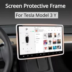 Screen Protector for Tesla Model 3 Y Silicone Protective Trim Cover Central Control Navigation Car Accessories Pink Grey White