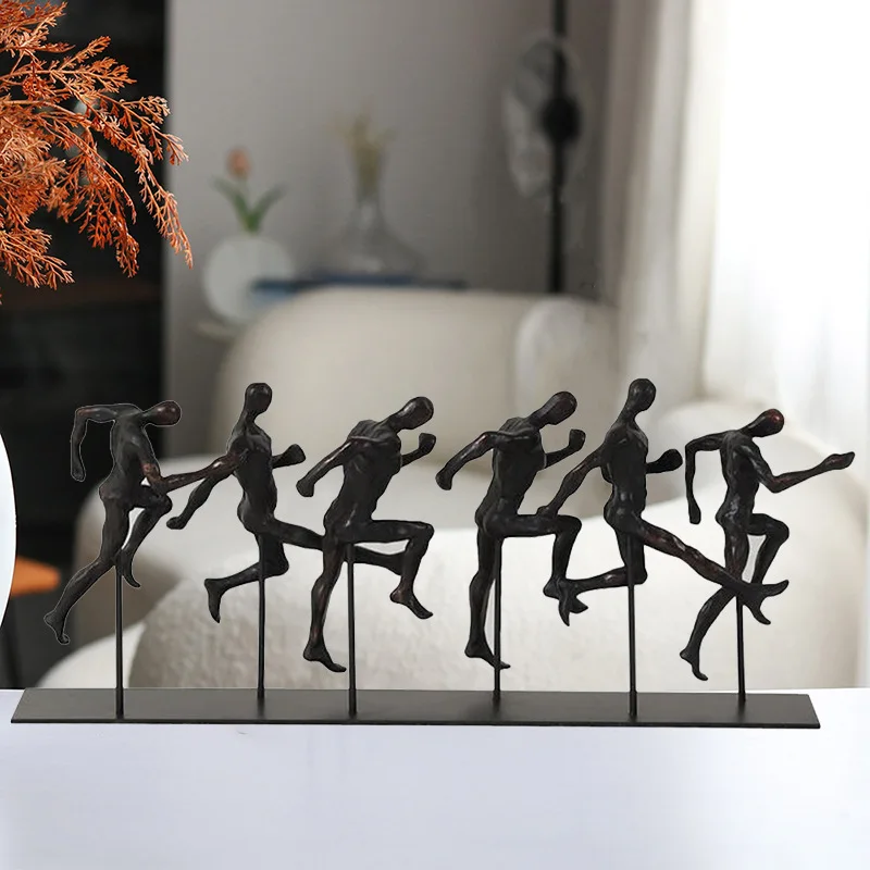 Simple track and field running multi-character sports sculpture combination ornament creative abstract desktop home accessories