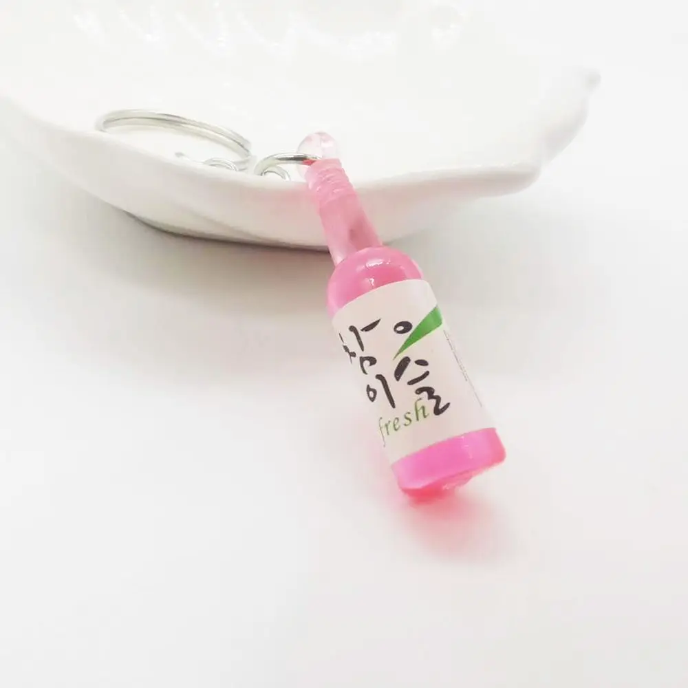Travel Gift Decoration  ​Accessions Car Key Accessories Simulation Soju Cans Keyring Soju Cans Keychain Simulation Trinket