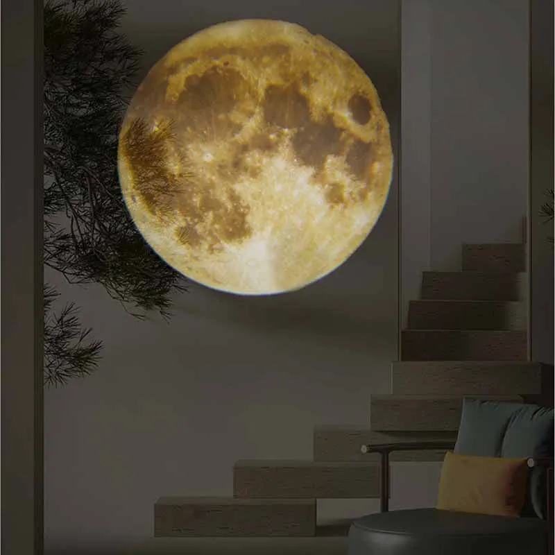 LED Earth Moon Projection Lamp Star Projector Planet Projector sfondo Atmosphere Led Night Light for Kids Bedroom Wall Decor