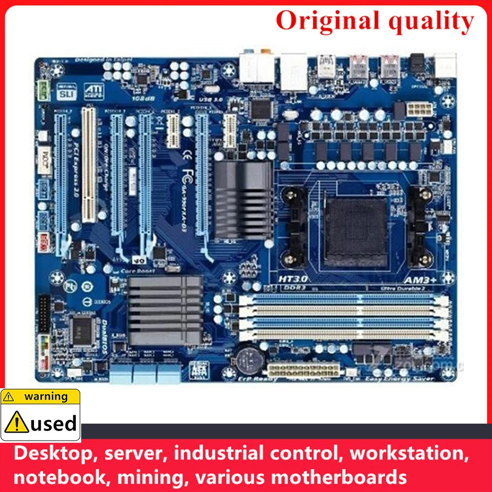 Soquete AM3 + DDR3, 32GB, Desktop Mainboard, SATA III, USB 3.0, GA-990A-FXD3, apto para AMD, 990X, 990FX