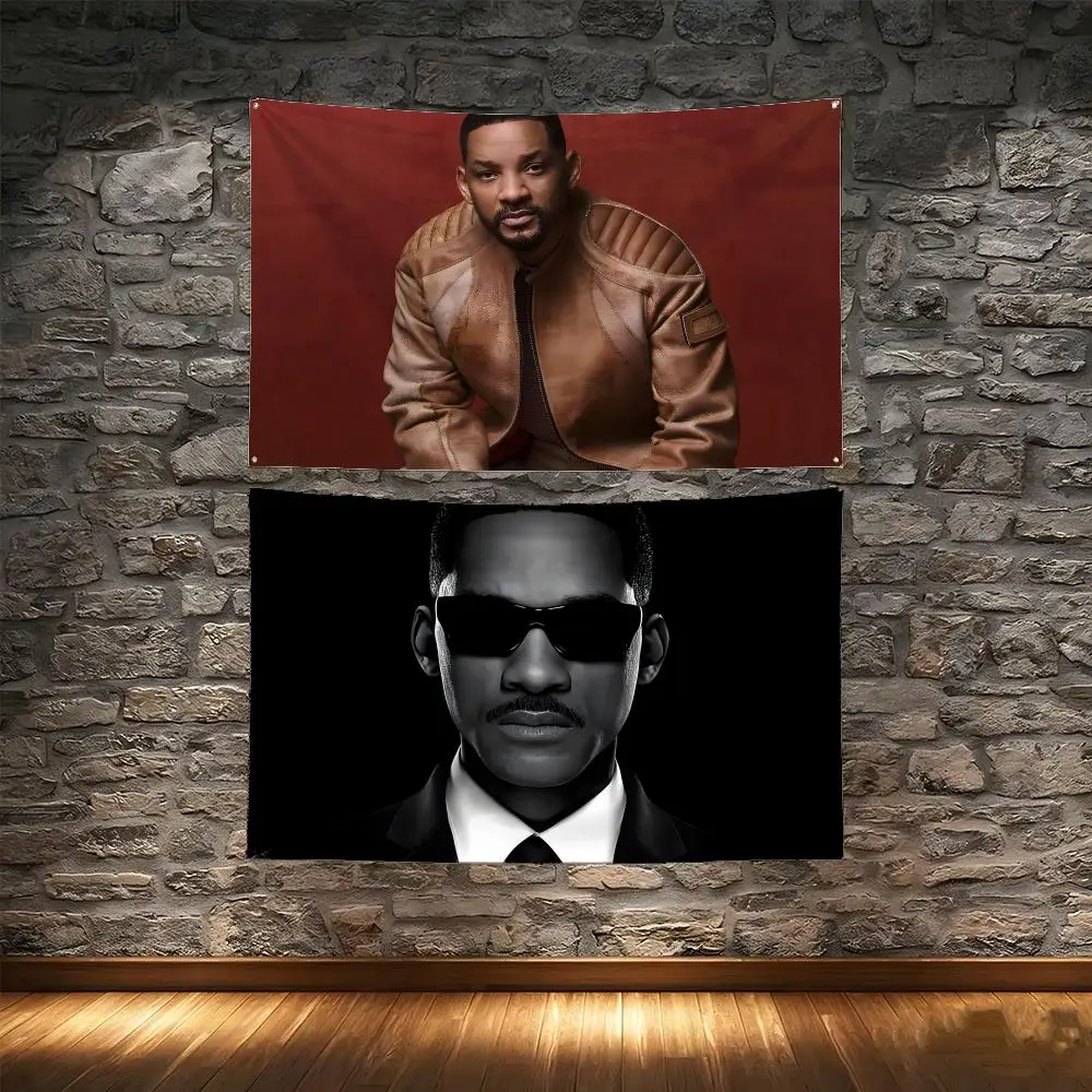 superstar W-Will Smith Flags Tapestry Creative Pattern Photo Living Room Wall Art Party Outdoor Decor