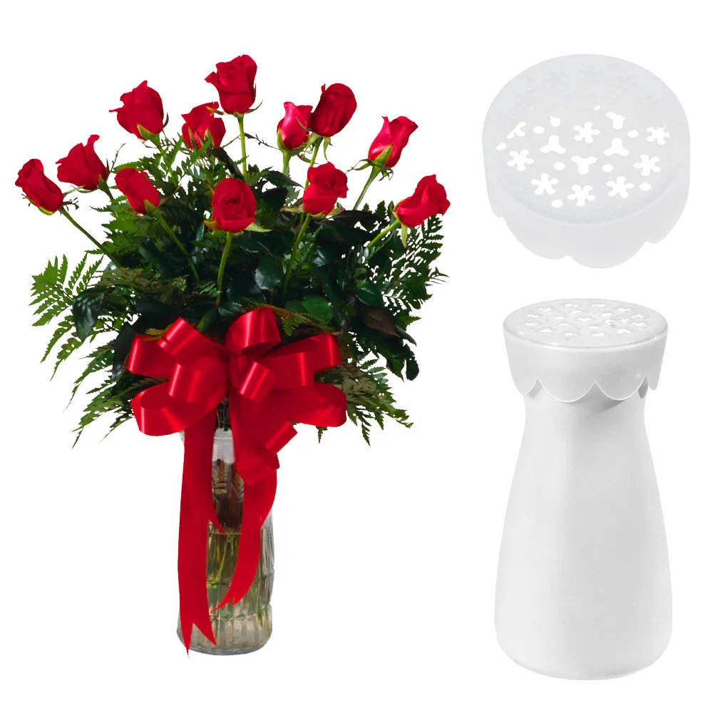 2Pcs Waterproof Silicone Blossom Grid Reusable Flexible Silicone Flower Arrangement Semi Transparent Silicone