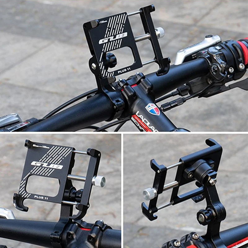 GUB PLUS 11 soporte de teléfono móvil de aleación de aluminio para bicicleta de montaña MTB, soporte de bicicleta eléctrica, soporte de teléfono