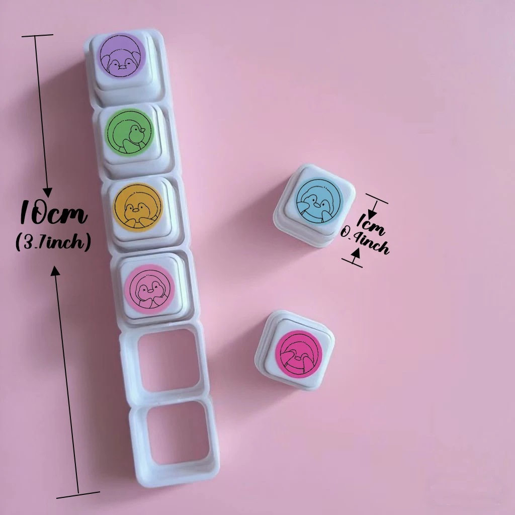 ستة نوع زر طوابع طوابع الزخرفية لسكرابوكينغ بطاقات الهدايا مغلفات بريدية يوميات Kawaii Stamps القرطاسية DIY الفنون #2