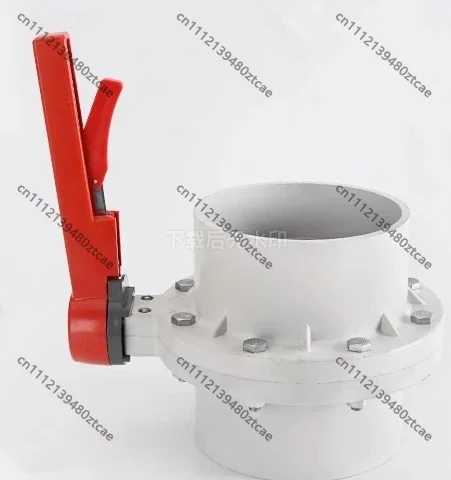 DN200 PVC Socket Butterfly Valve, Plastic One-piece Disc Valve, Irrigation Pipeline Control Fittings