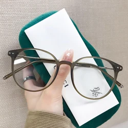 High Quality Men's Glasses Round Shape TR90 Material Female Glasses Frame Anti Blue Light Man Glass