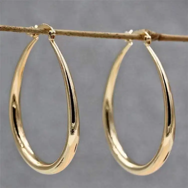 925 Sterling Silver 41MM Smooth Circle Big Hoop Earrings For Women Fashion Party Wedding Accessories Jewelry Christmas Gifts