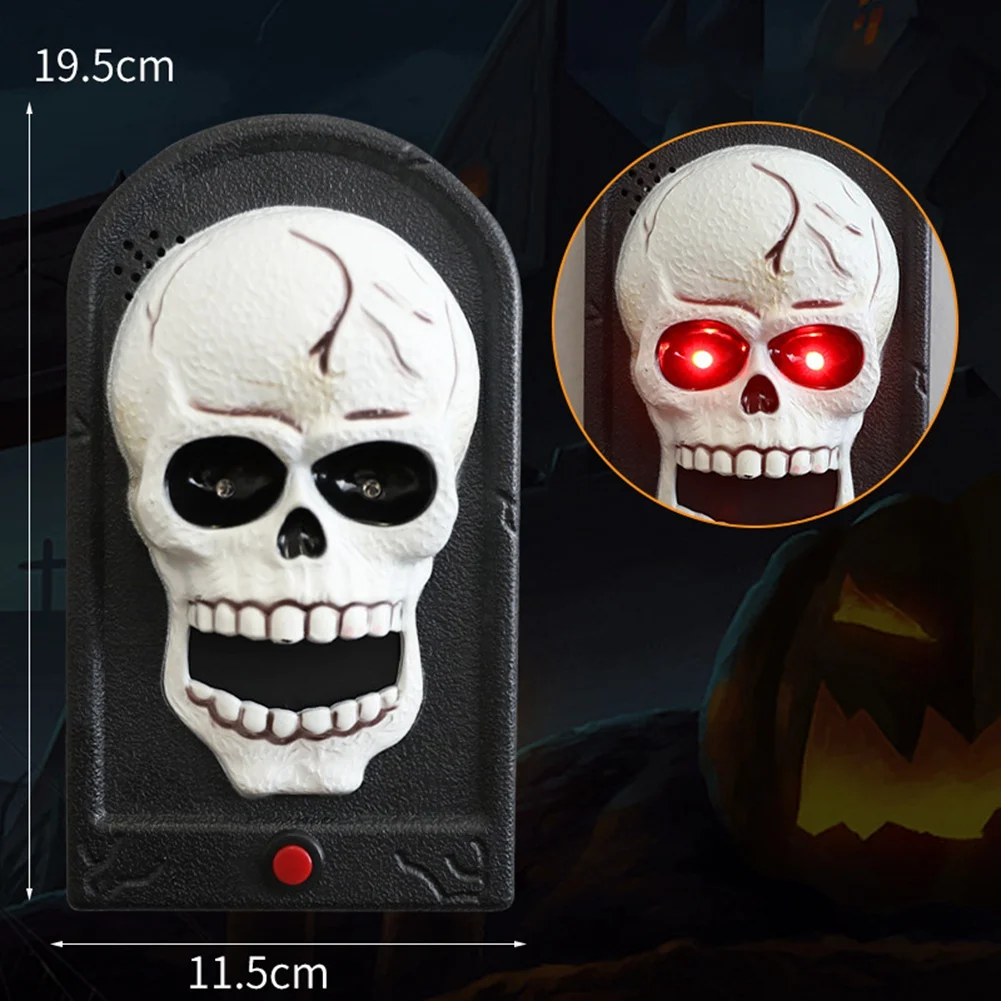 Funny Halloween Doorbell New Doorbell Contact Sounds LED Light Control Halloween Decorations C