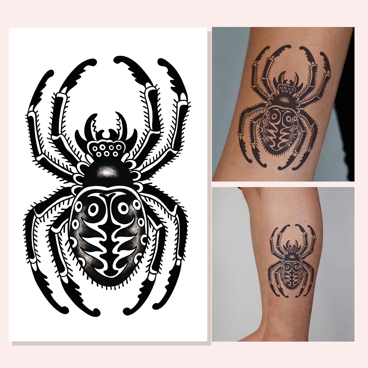 1PC 3D Spider Tattoo Waterproof Halloween Temporary Body Up Temporaire Make Sticker Scary Disposable Tatouage Art