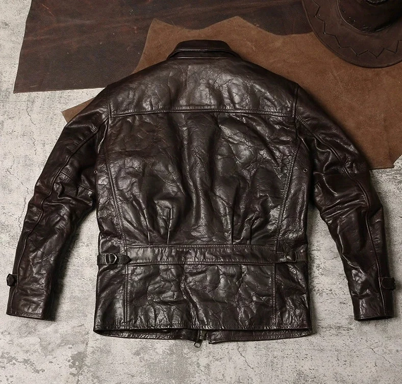 DSC898 Cidu Super Top Quality Heavy Genuine US Cow Leather Slim Classic Cowhide Stylish Rider Jacket