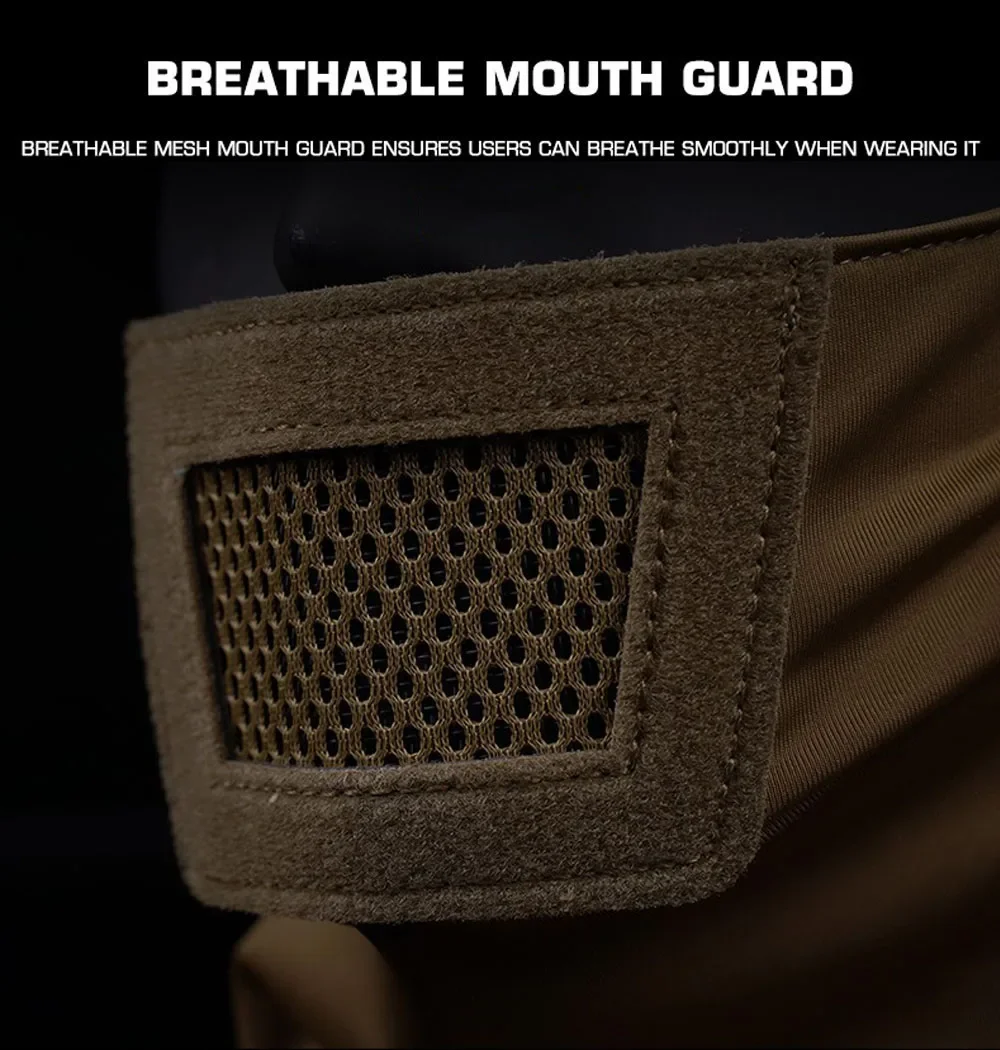 Airsoft-Maske für Herren, Sportmaske, Sturmhaube, Kopfbedeckung, Vollgesichtsschutz, Ritter-Kopfbedeckung für Paintball, Jagd, Sport, Radfahren – Detail 4