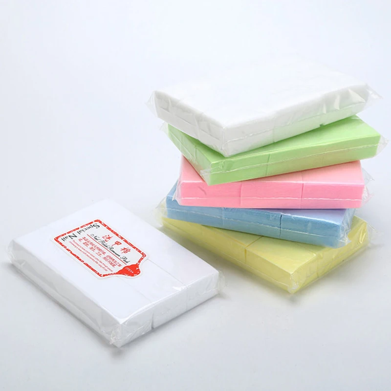 540 قطعة خالية من الوبر مزيل طلاء الأظافر مناديل القطن مناديل مانيكير الأنظف UV هلام إزالة طلاء الأظافر منصات أوراق أدوات التطهير #6