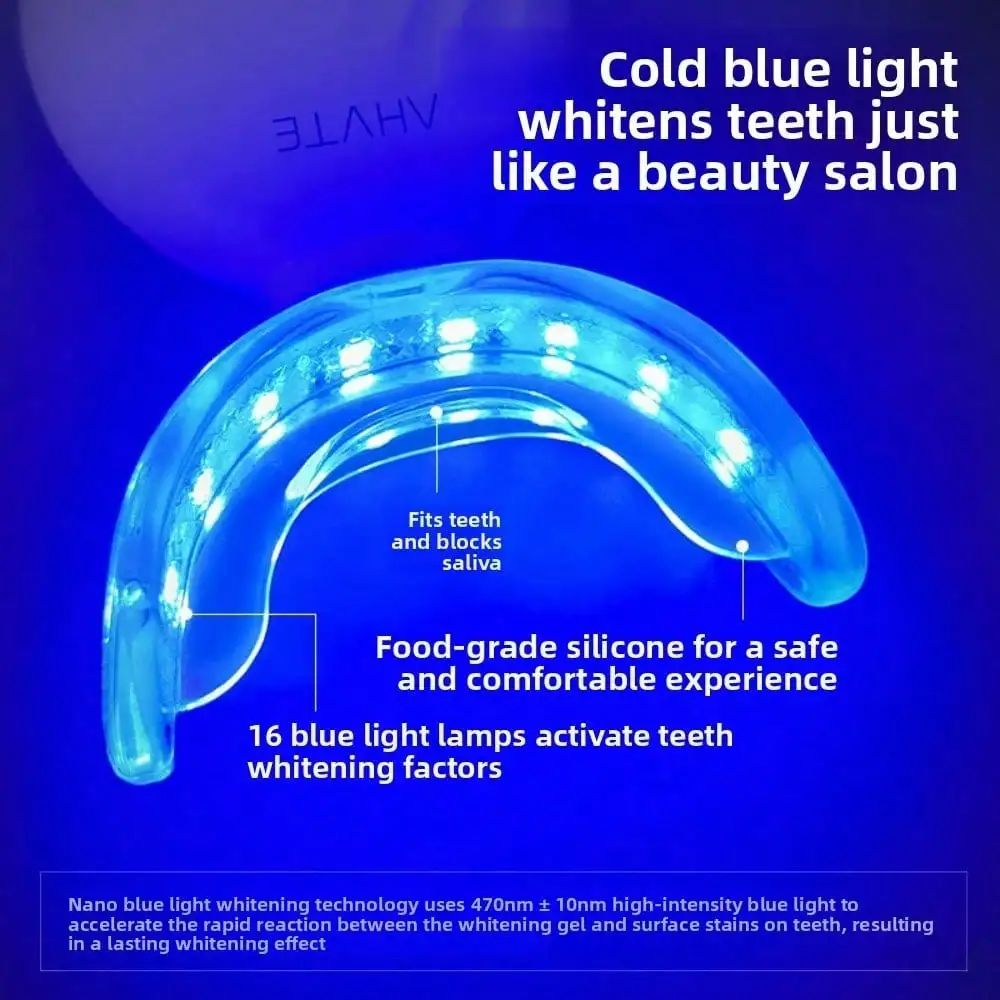 Dental Beauty Instrument, Blue Light Wireless Dental Cleansing Instrument, New Dental Whitening Instrument, Cold Light To Remove Yellow Teeth Whitening Instrument