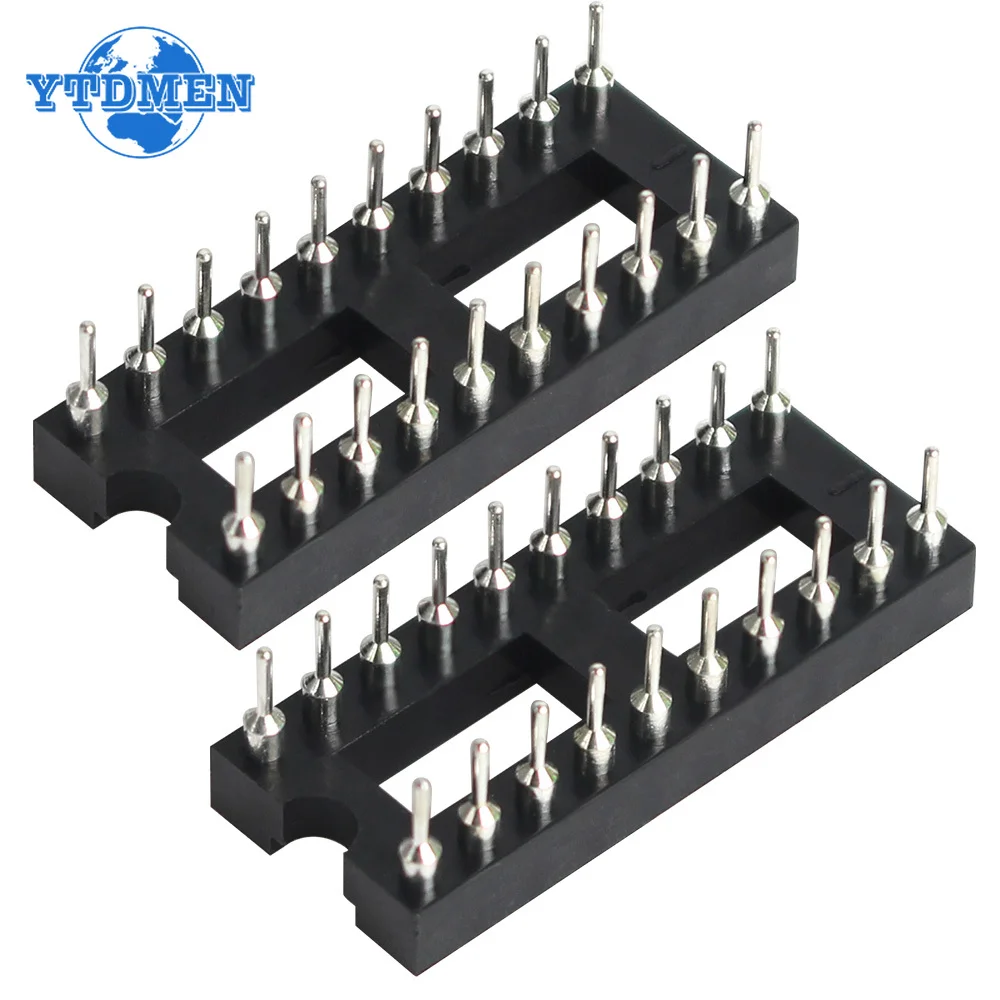 10pcs DIP-20 Round Hole 20 Pins 2.54MM DIP IC Sockets Adaptor Solder Type 20PIN IC Connector Kit