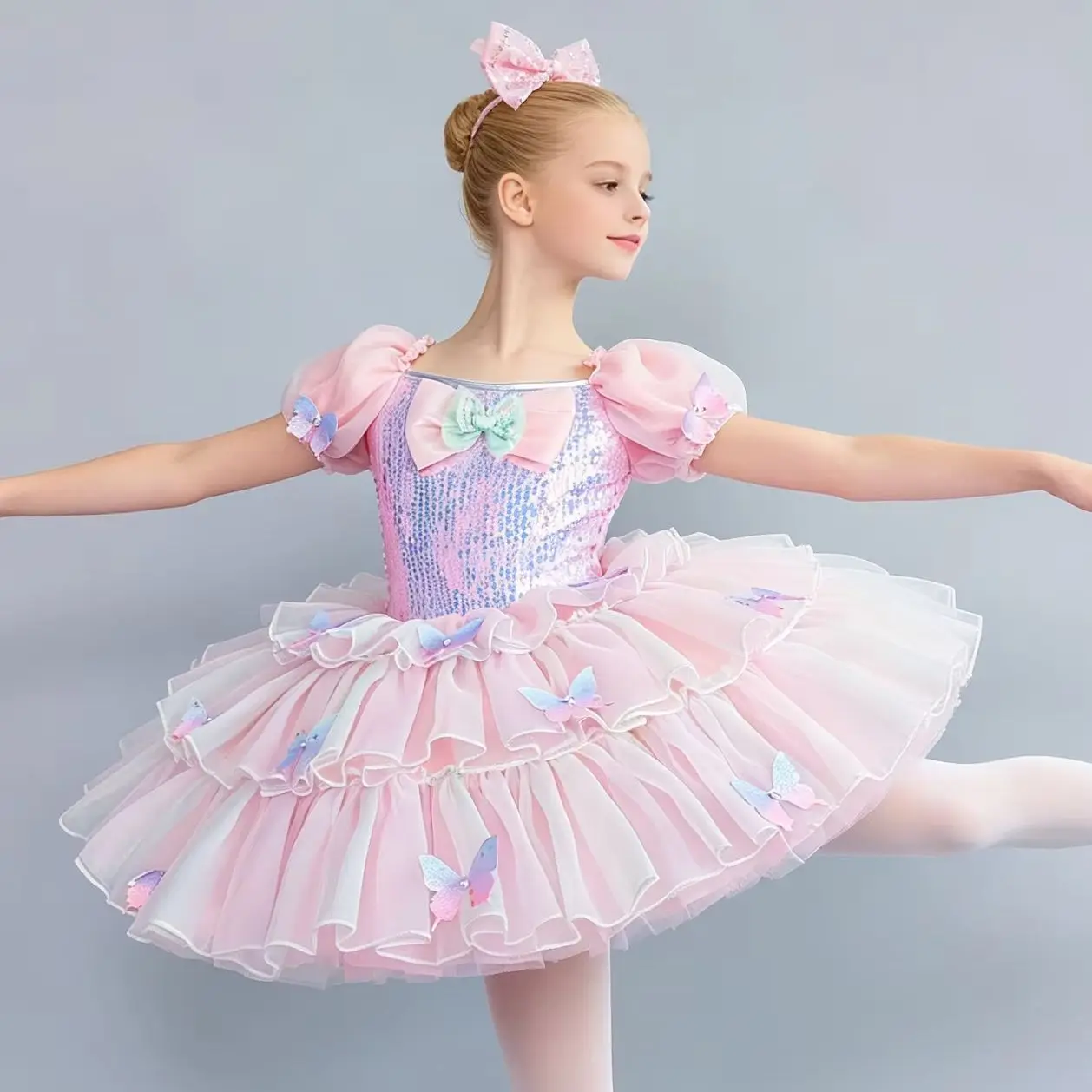 girl-pink-sequin-butterfly-ballet-tutu-dress-kid-lolita-puff-sleeve-ballerina-costume-children-stage-performance-party-skirt