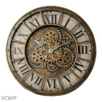 [Silent Scanning Movement] Tianji Star Retro Gear Wall Clock