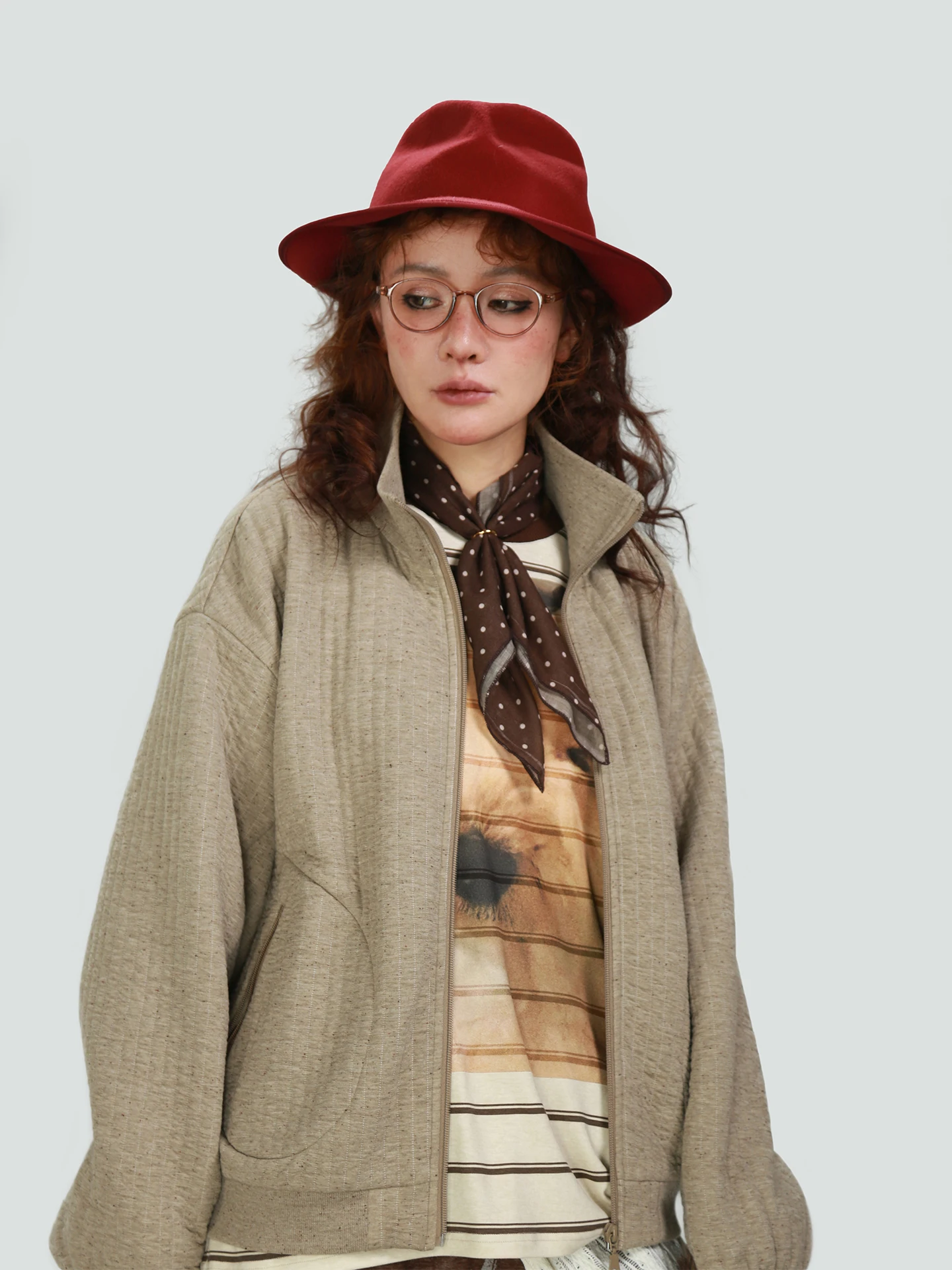 

Original Winter Cotton Jaet Street Sle Loose Fit Printed Zipper ket Floral Couple Baseball Coat Warm Women's Faion