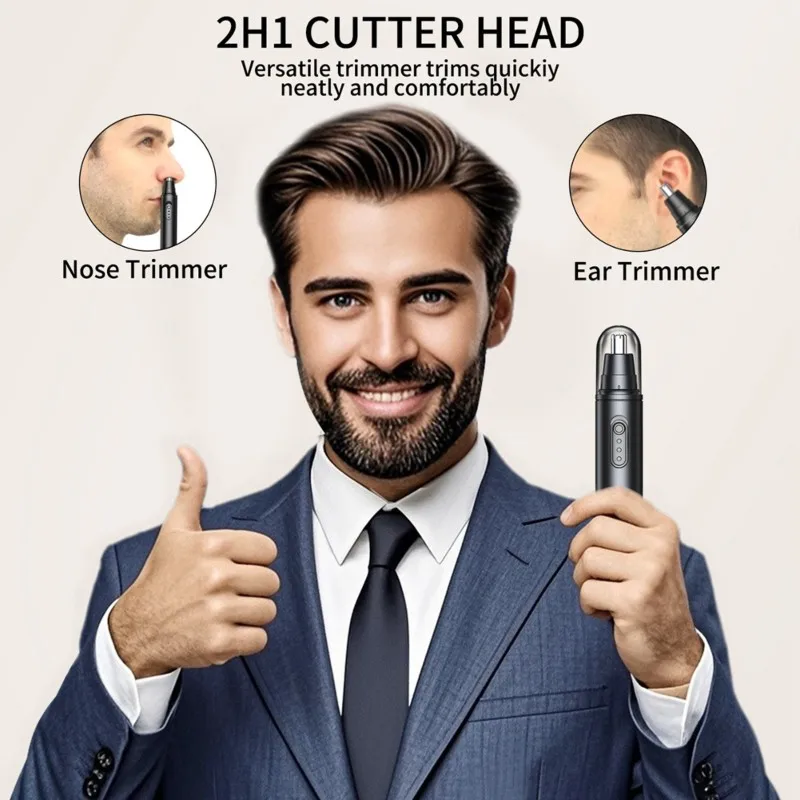 Electric Nose Hair Trimmer Detachable And Washable Head, Long Battery Life For Men-A54Q