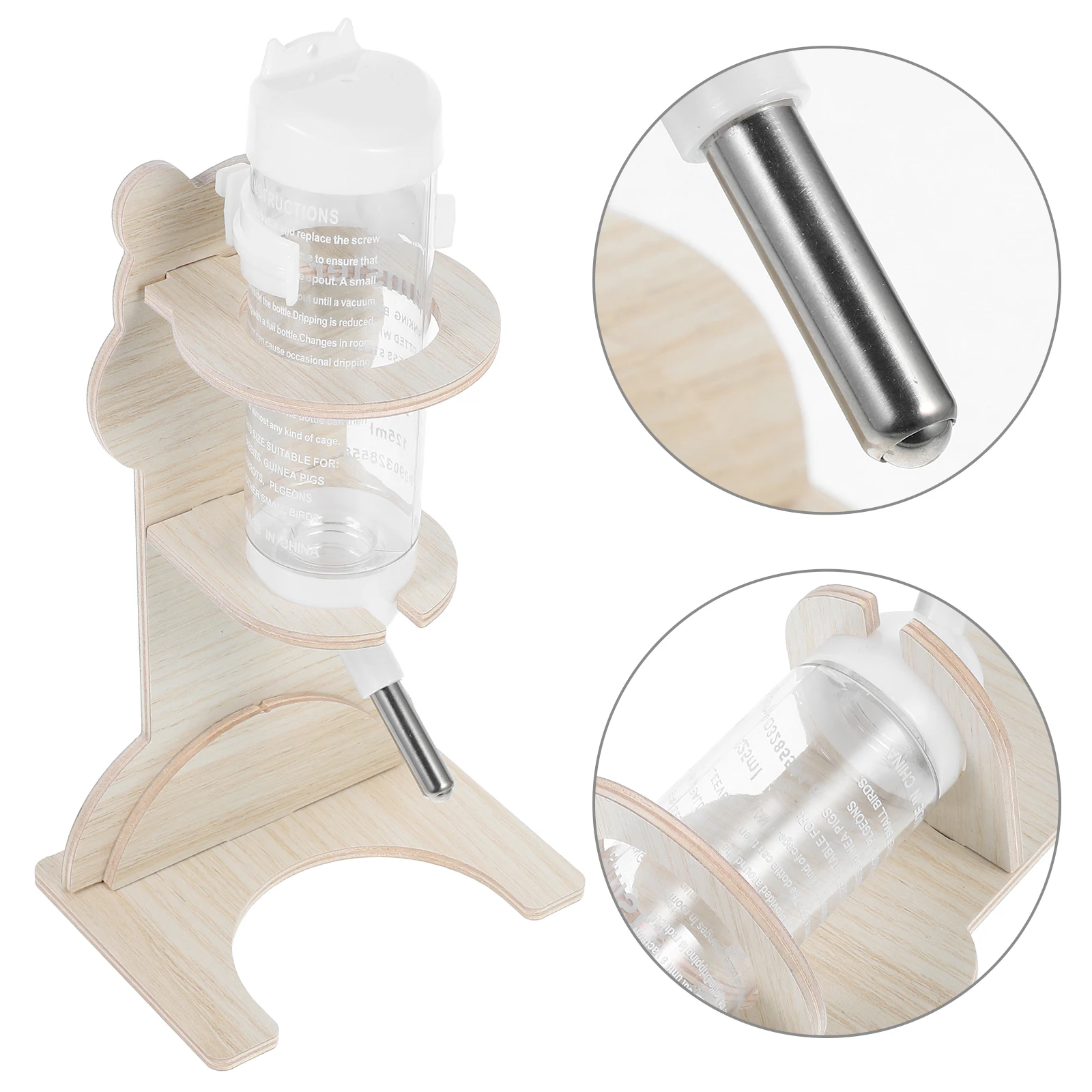 

Water Bottle Holder Durable Stand for Small Animals Rabbit Hamster Travel Supplies Black Plastic Pet Feeding Accessories