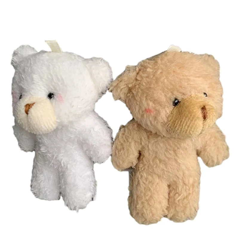 Q0KB-Llavero oso peluche para niños, muñeco peluche bonito, colgante, adorno para mochila, ramo fiesta boda