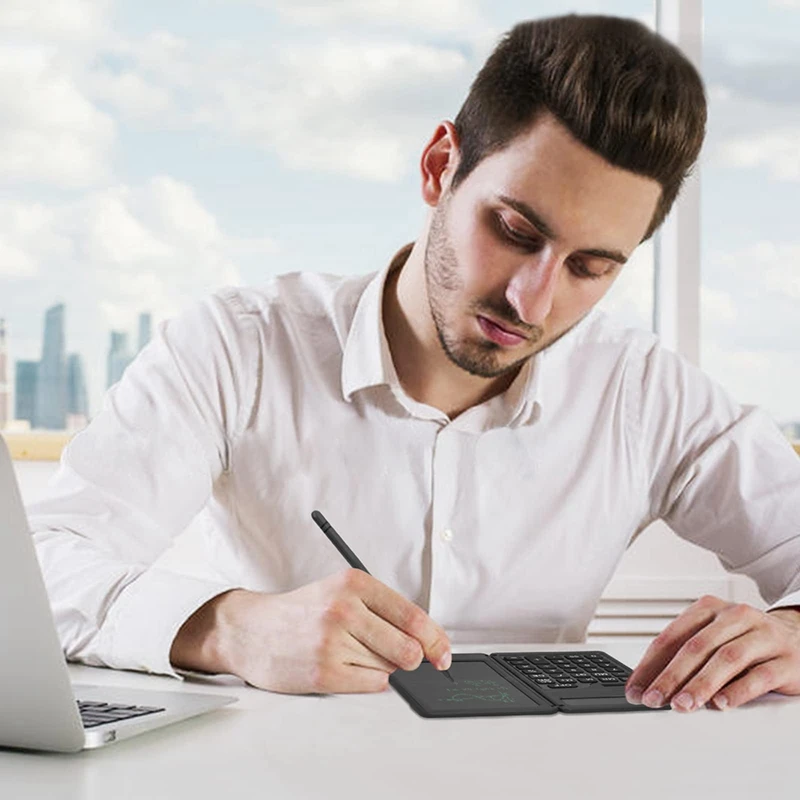 12 Digits LCD Display Calculator With Notepad Solar Desktop Calculator Portable Calculator For Office, School And Home